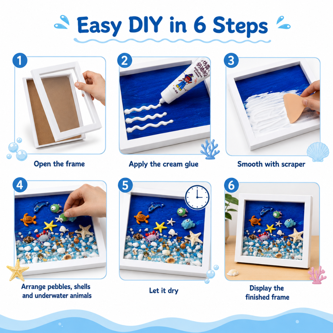 Decoden Clay DIY Art Kit - Starwish Underwater Frame | Wanna Party - Image 6