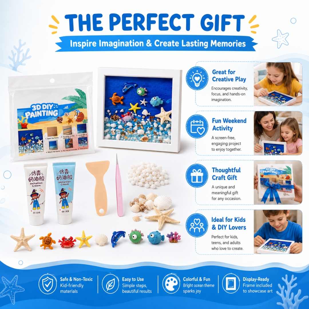Decoden Clay DIY Art Kit - Starwish Underwater Frame | Wanna Party - Image 7