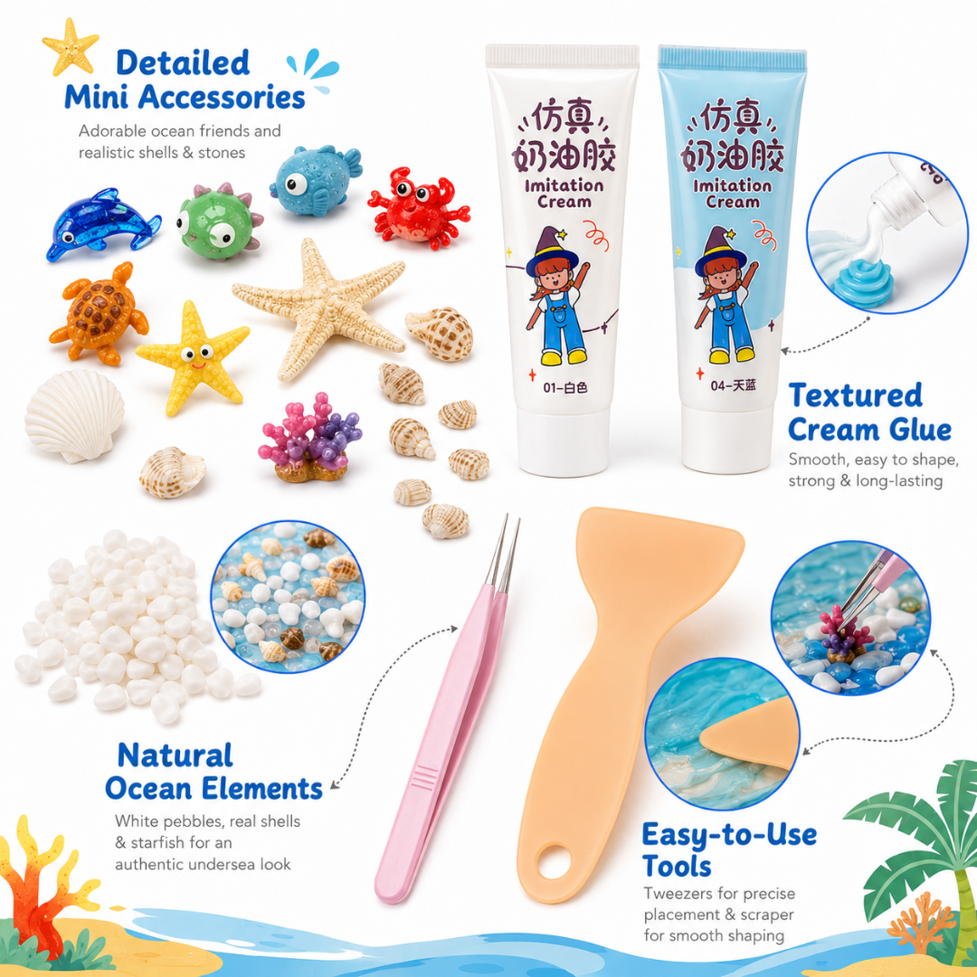 Decoden Clay DIY Art Kit - Starwish Underwater Frame | Wanna Party - Image 8