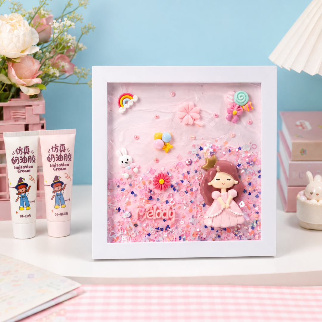 Decoden Whipped Cream Clay DIY Art Kit - Dolls & Rainbow Frame | Wanna Party - Image 3