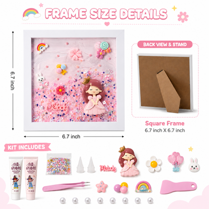 Decoden Whipped Cream Clay DIY Art Kit - Dolls & Rainbow Frame | Wanna Party - Image 6