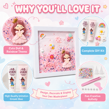Decoden Whipped Cream Clay DIY Art Kit - Dolls & Rainbow Frame | Wanna Party - Image 7