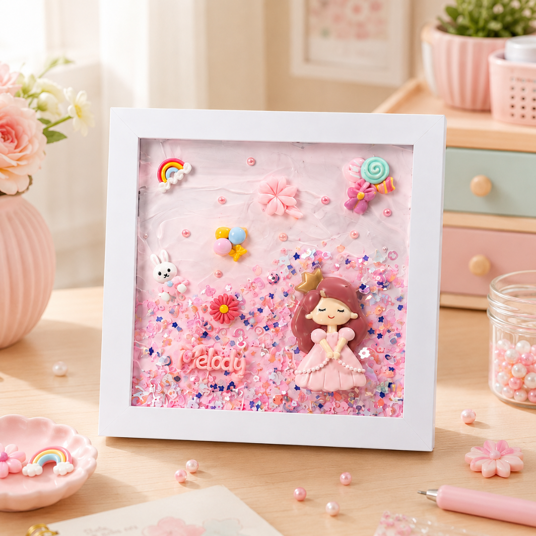 Decoden Whipped Cream Clay DIY Art Kit - Dolls & Rainbow Frame | Wanna Party - Image 9