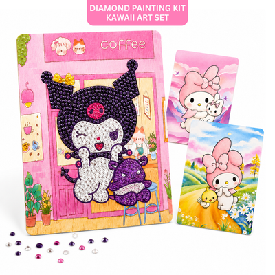 Diamond Craft DIY Kuromi Coffee Shop Art Kit | Wanna Party - Image 1