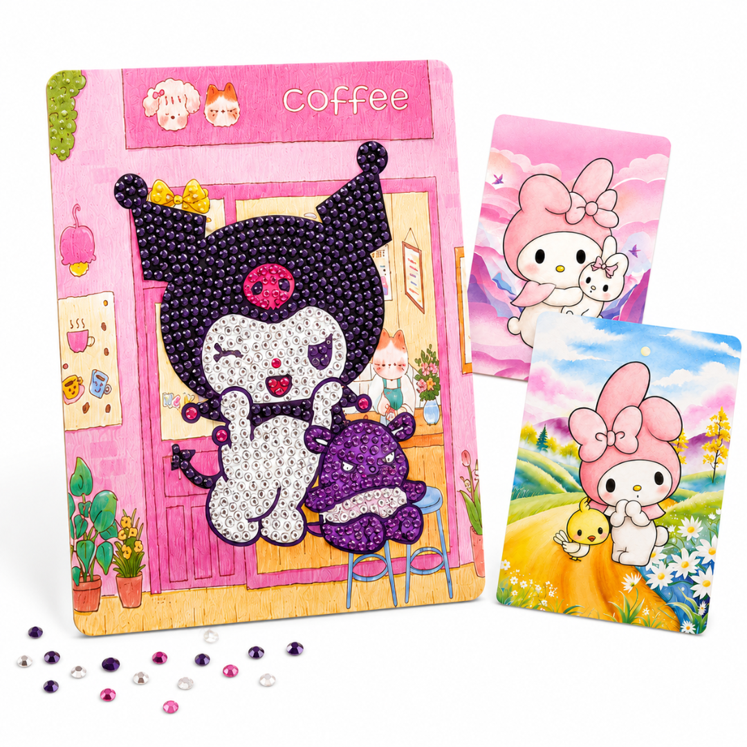 Diamond Craft DIY Kuromi Coffee Shop Art Kit | Wanna Party - Image 2
