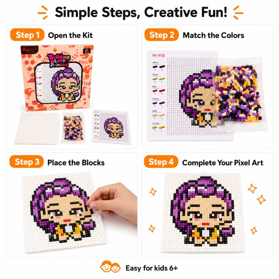 Mini Lego DIY K-POP Rumi Building Set - Pixel Art Puzzle | Wanna Party - Image 6