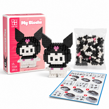 Mini Lego DIY Kuromi Building Kit - 160 Pcs Nano Blocks | Wanna Party - Image 2