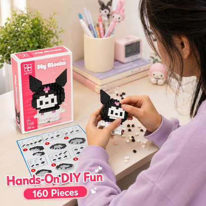 Mini Lego DIY Kuromi Building Kit - 160 Pcs Nano Blocks | Wanna Party - Image 6