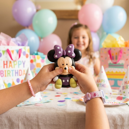 Minnie Mouse Girl Taba Squishy Toy | Soft Slow Rebound Red Bow Character Squeeze Toy for Kids, Stress Relief Toy, Party Favors, Return Gifts, Loot Bags & Pinata Fillers – 1PC