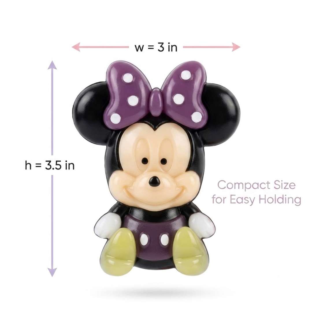 Minnie Mouse Girl Taba Squishy Toy | Soft Slow Rebound Red Bow Character Squeeze Toy for Kids, Stress Relief Toy, Party Favors, Return Gifts, Loot Bags & Pinata Fillers – 1PC