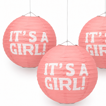 It’s a Girl Paper Lantern Hangin Decoration - 3PC