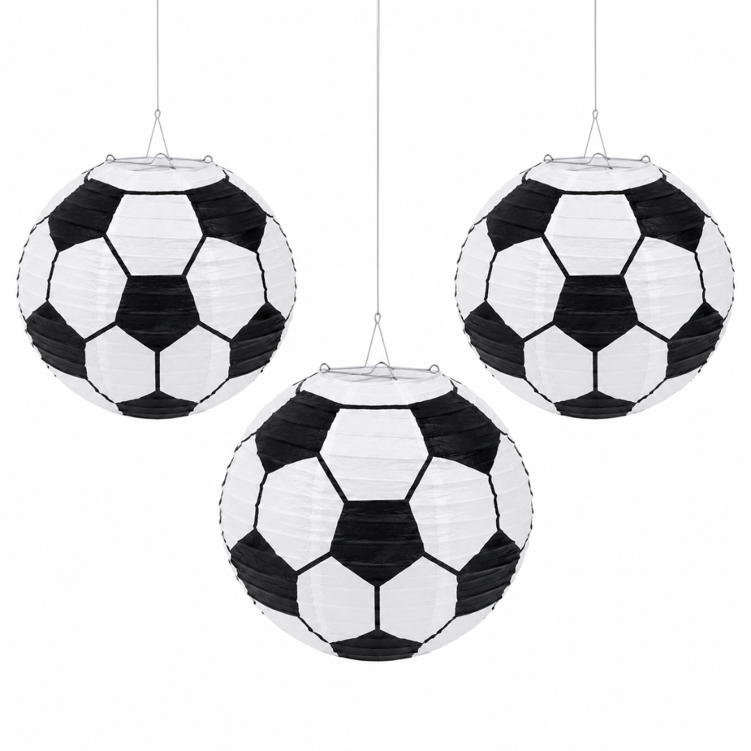 Football Soccer Lanterns Hanging - 3PC