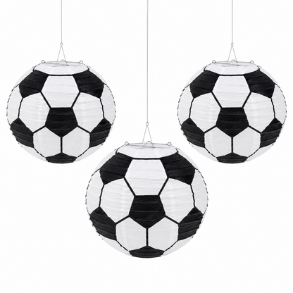 Football Soccer Lanterns Hanging - 3PC