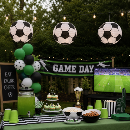 Football Soccer Lanterns Hanging - 3PC