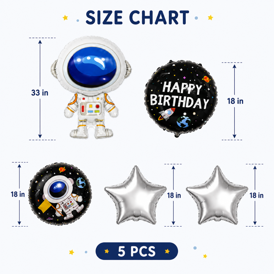 Space Theme Balloon Set - 5PC
