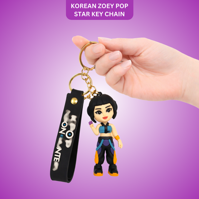 Kpop Cartoon Zoey Keychain - Cute Anime Bag Charm | Wanna Party - Image 1