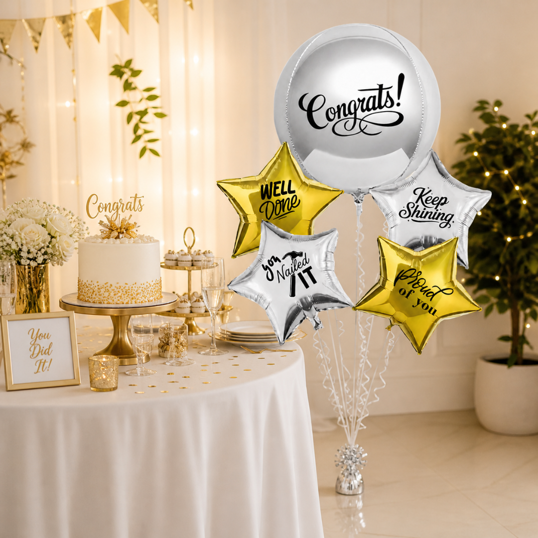 Congratulations You Nailed It Foil Balloon Set - 5PC