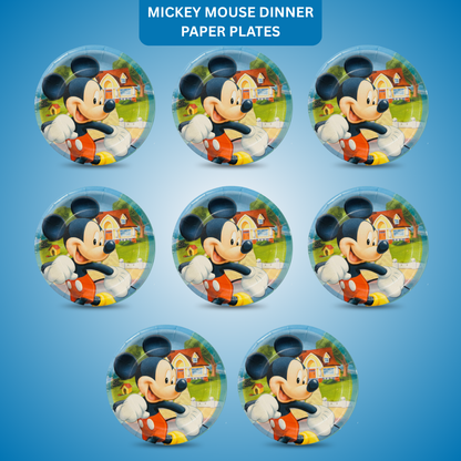 Mickey Mouse Dessert Plates 7"-8Pc