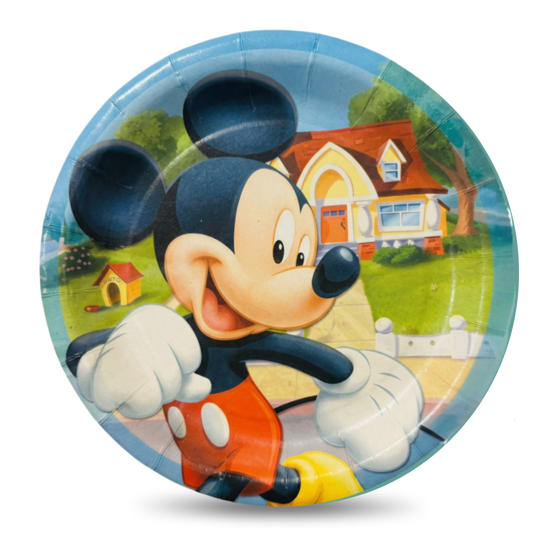Mickey Mouse Dessert Plates 7"-8Pc