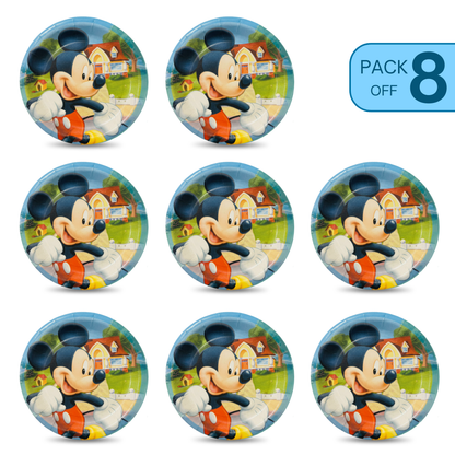 Mickey Mouse Dessert Plates 7"-8Pc