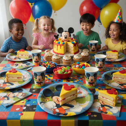 Mickey Mouse Dessert Plates 7"-8Pc