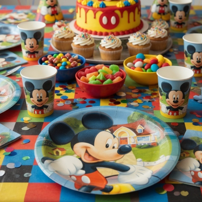 Mickey Mouse Dessert Plates 7"-8Pc
