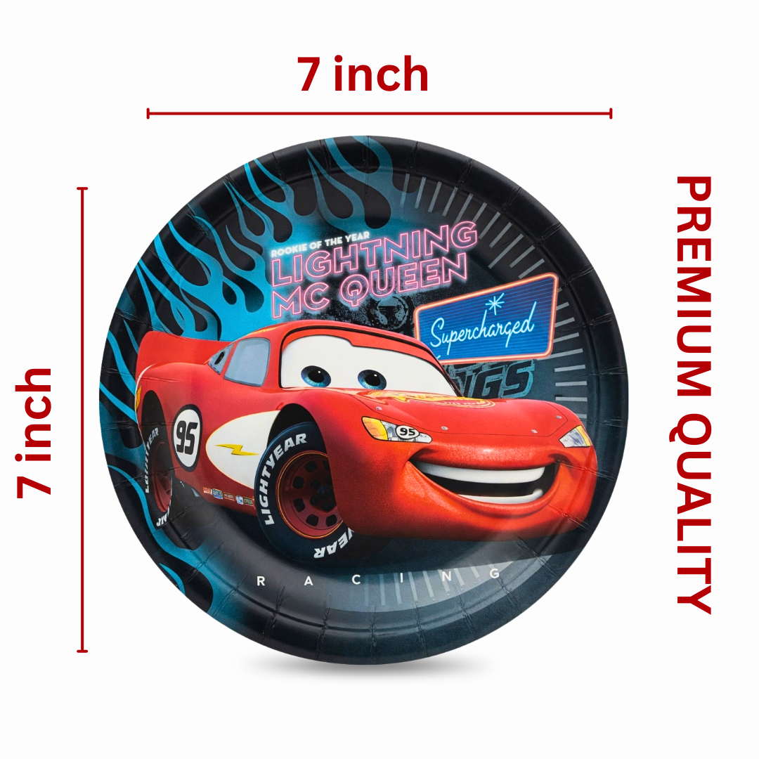 Car Dessert Plates 7"-8Pc
