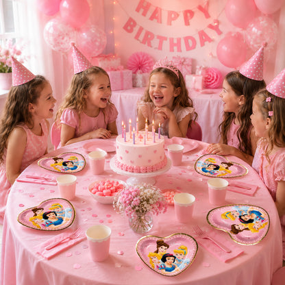 Disney Princess Dessert Plates – 7 Inch Paper Party Plates (Pack of 8) | Princess Birthday Party Supplies