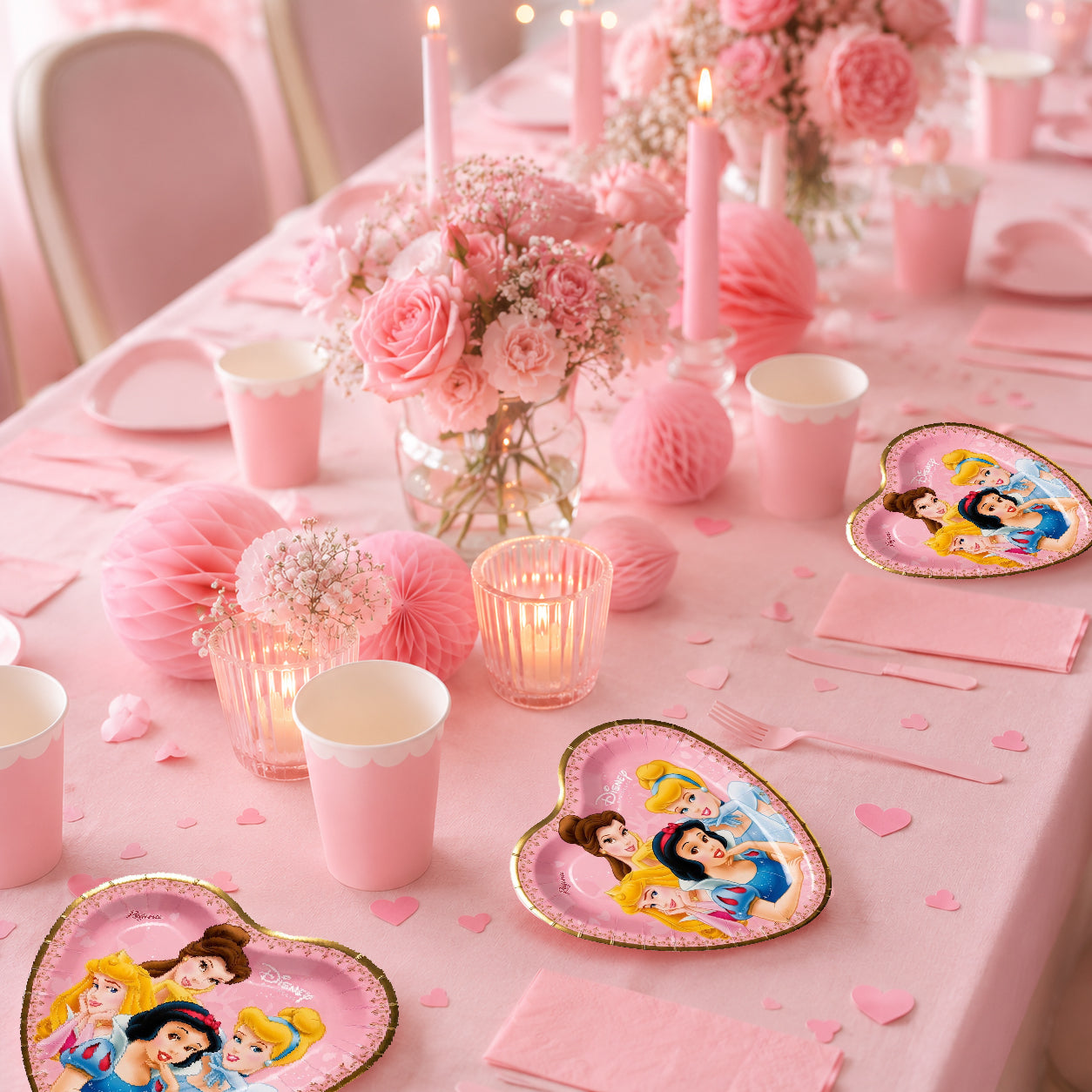 Disney Princess Dessert Plates – 7 Inch Paper Party Plates (Pack of 8) | Princess Birthday Party Supplies
