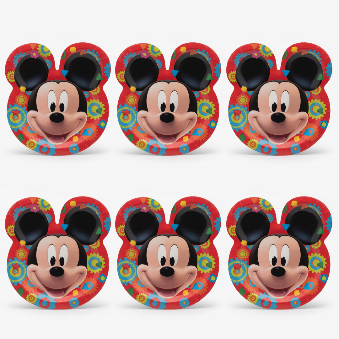Mickey Mouse Dinner Plates 9"-6Pc