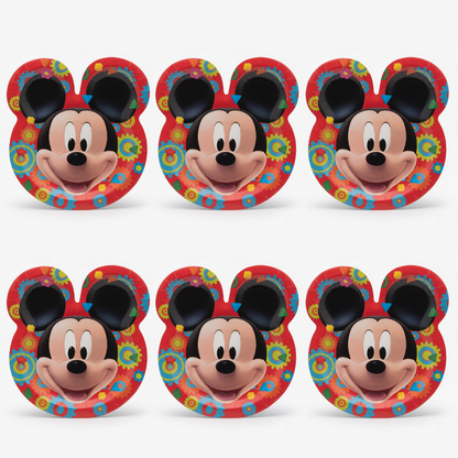 Mickey Mouse Dinner Plates 9"-6Pc
