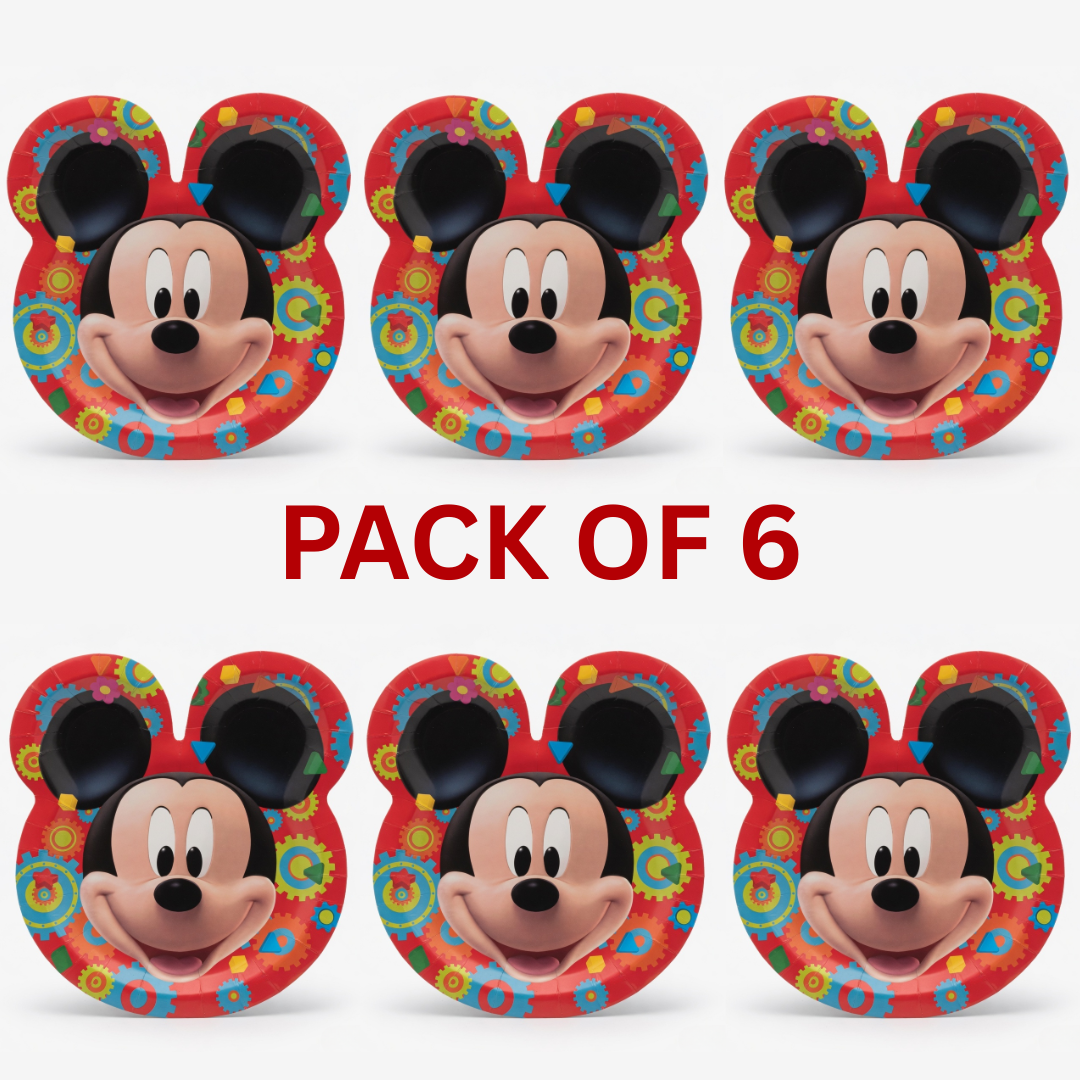 Mickey Mouse Dinner Plates 9"-6Pc