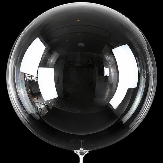Crystal Clear Sphere Shaped BOBO Balloon 36 inches | Helium Qaulity