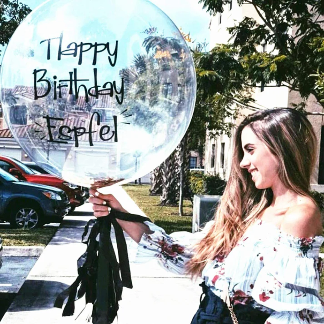 Crystal Clear Sphere Shaped BOBO Balloon 36 inches | Helium Quality