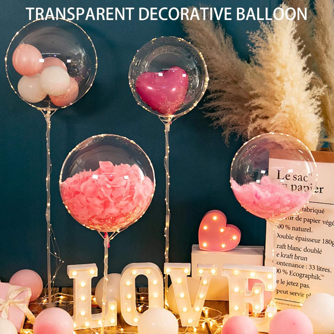 Crystal Clear Sphere Shaped BOBO Balloon 36 inches | Helium Quality