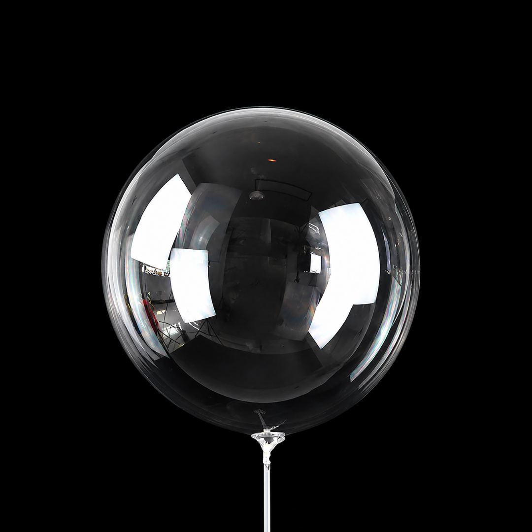 Crystal Clear Sphere Shaped BOBO Balloon 18 inches | Helium Qaulity