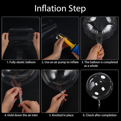 Crystal Clear Sphere Shaped BOBO Balloon 18 inches | Helium Qaulity