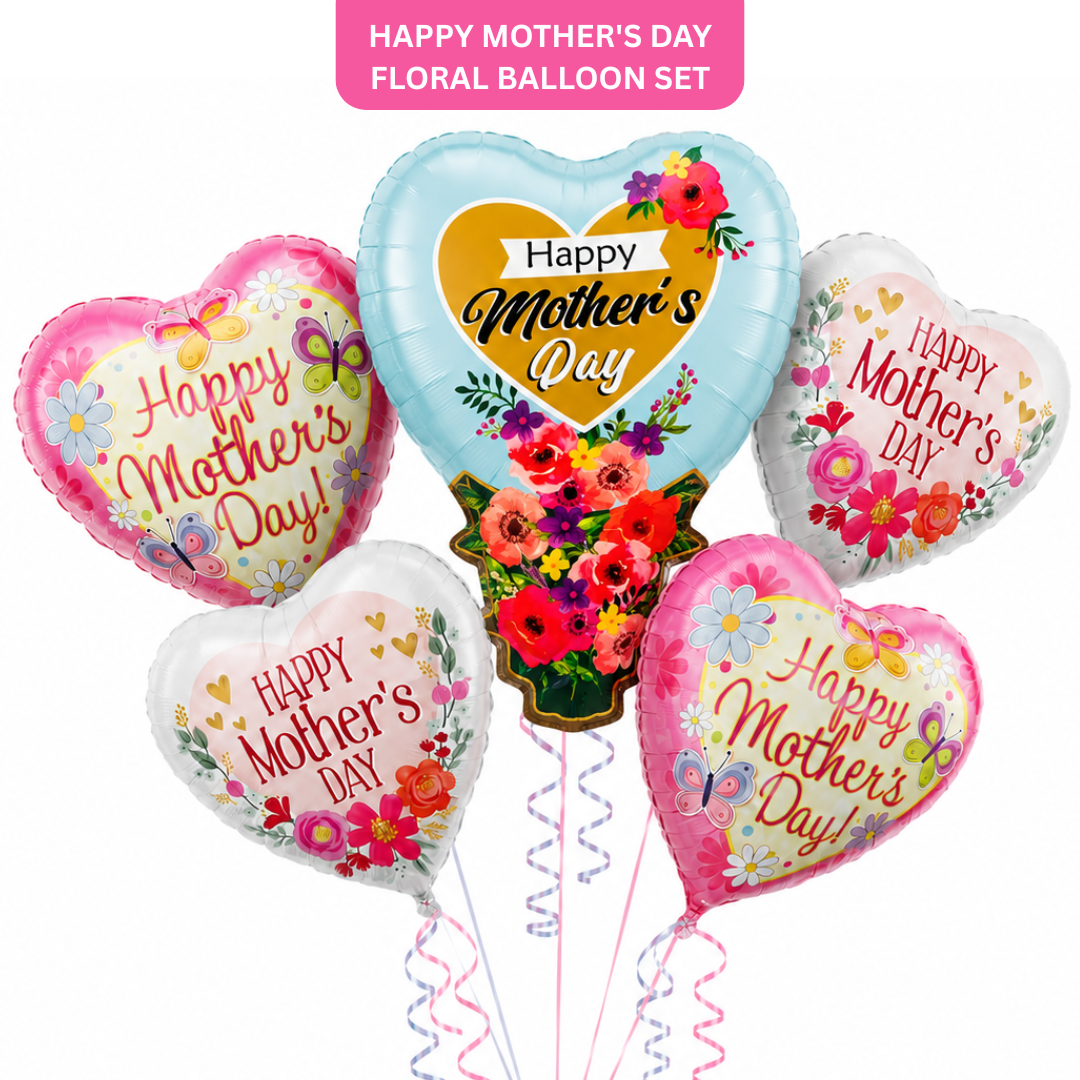 Happy Mother's Day Floral Bouquet Set - 5PC