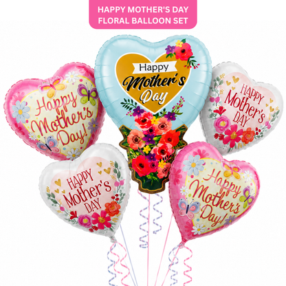 Happy Mother's Day Floral Bouquet Set - 5PC