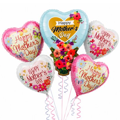 Happy Mother's Day Floral Bouquet Set - 5PC