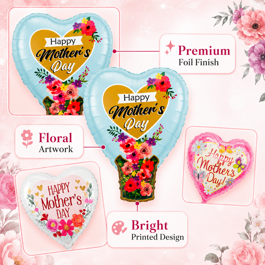 Happy Mother's Day Floral Bouquet Set - 5PC