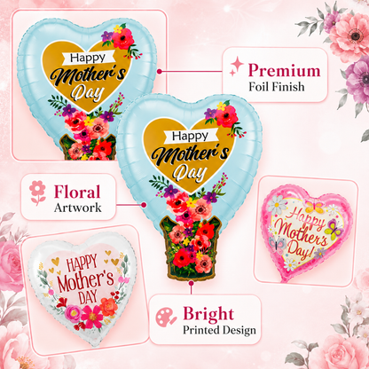 Happy Mother's Day Floral Bouquet Set - 5PC