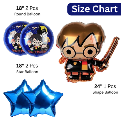 Harry Potter Theme Birthday Balloon Bouquet Set - 5PC
