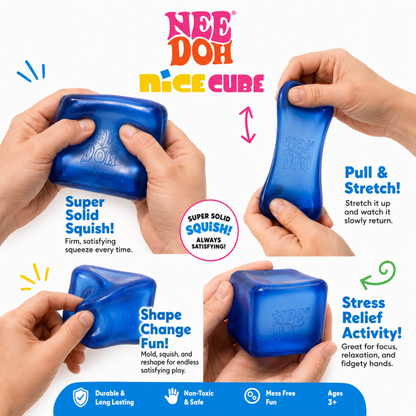 Buy NeeDoh Nice Cube Squishy Toy Online - Stress Relief Fidget Toy | Wanna Party - Image 9