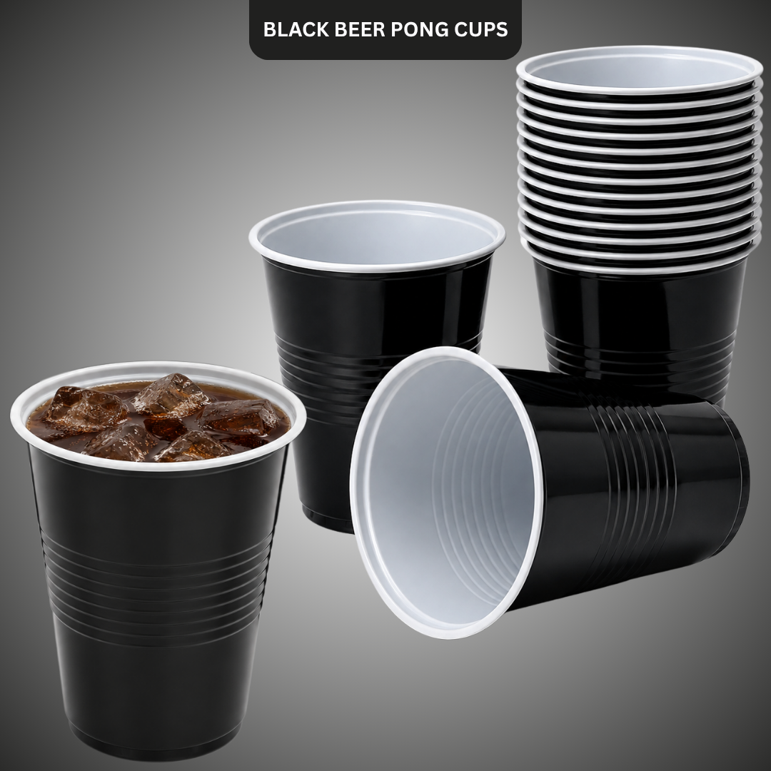Black Beer Pong Cups - 20PC