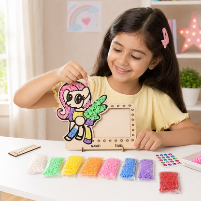 Unicorn DIY Photo Frame Kit - Soft Sand Clay Painting Art | Wanna Party - Image 7