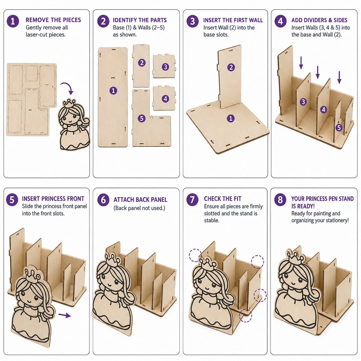 Princess DIY Pen Stand Kit - Clay Painting Craft for Girls | Wanna Party - Image 9