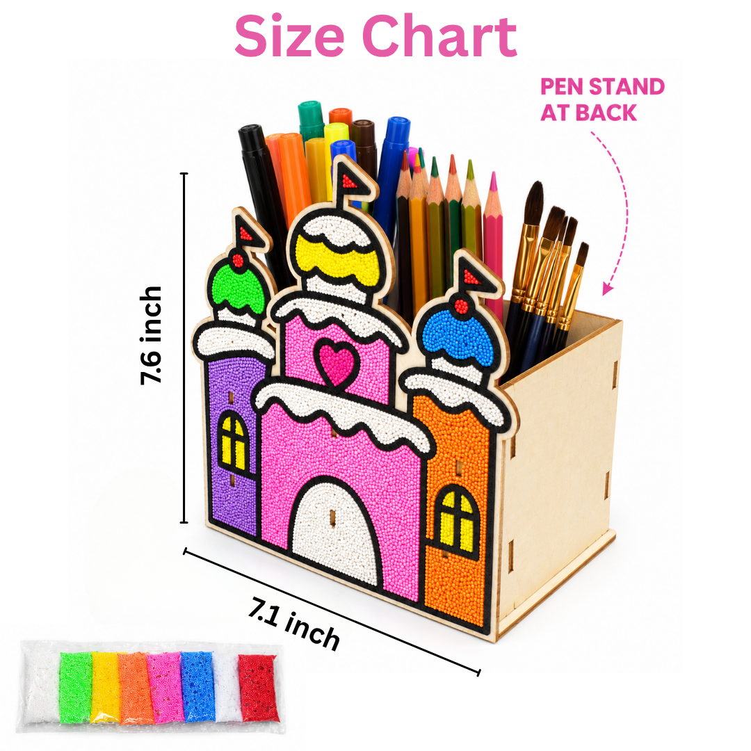 Castle DIY Pen Stand Kit - Clay Painting Craft for Kids | Wanna Party - Image 5
