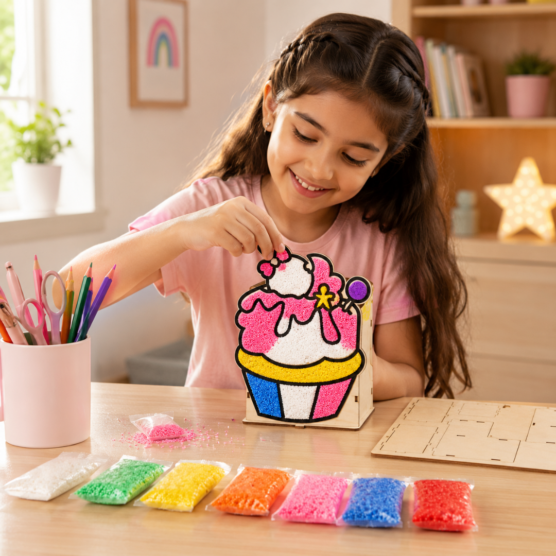 Ice Cream DIY Pen Stand Kit - Clay Painting Craft for Kids | Wanna Party - Image 8