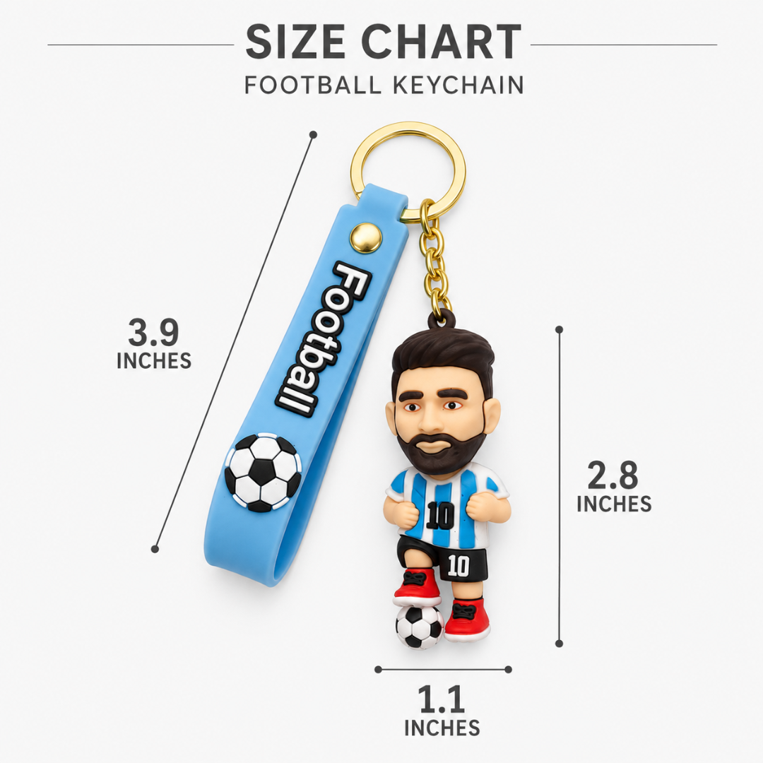 "Messi Football Jersey Keychain - Soccer Ball Bag Charm | Wanna Party" - Image 4